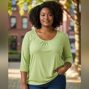 Coldwater Creek Light Green Long Sleeve Top